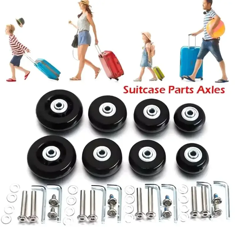 roulettes de rechange universelles, durables et silencieuses pour bagages de voyage, pièces de rechange pour valises, résistantes à l'usure et flexibles