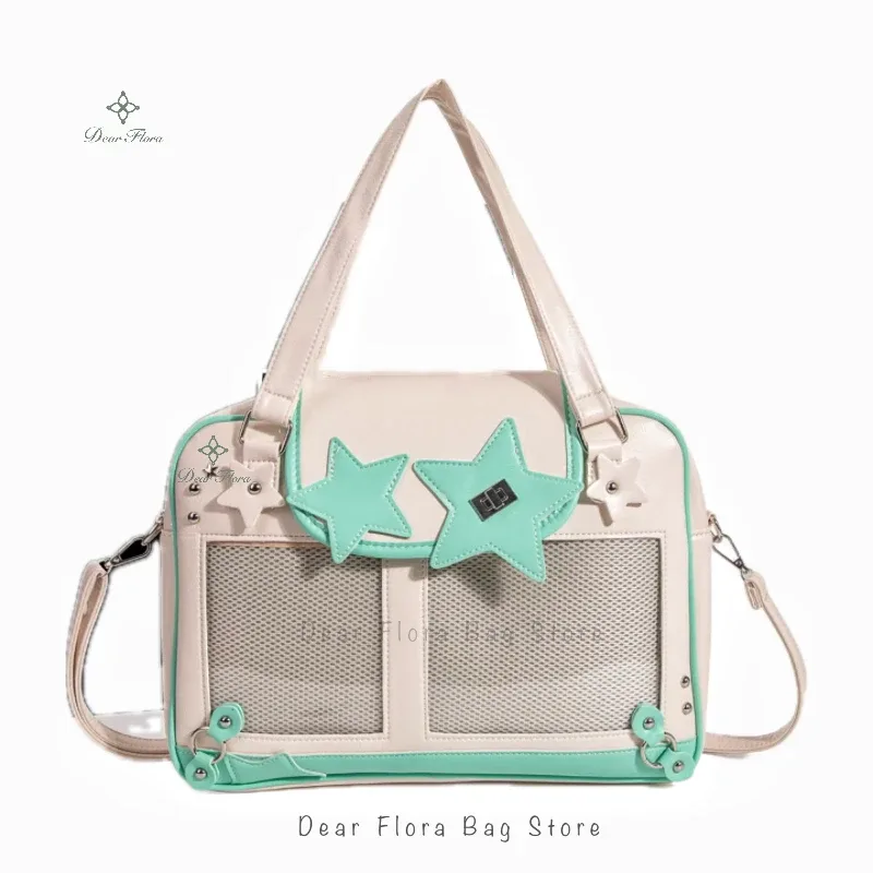 y2k tendance étoile ita sac lolita fille poche transparente femmes bricolage affichage sac à bandoulière mode sac à bandoulière mignon sac à main sac à main
