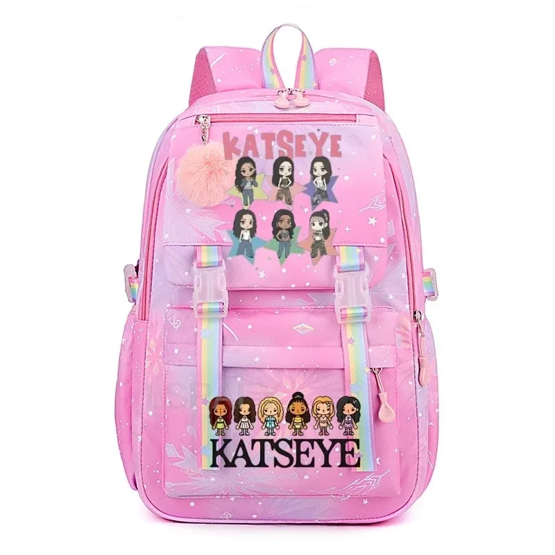sacs d'école pour filles, sac à dos kpop katseye, sacs d'école décontractés à la mode pour adolescents, sac à dos léger pour étudiantes, sac à dos de voyage pour femmes