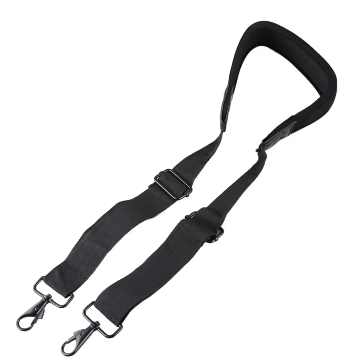 sangle de sac à bandoulière réglable noire avec doubles crochets pour sac stabilisateur d'appareil photo d'ordinateur portable canon nikon