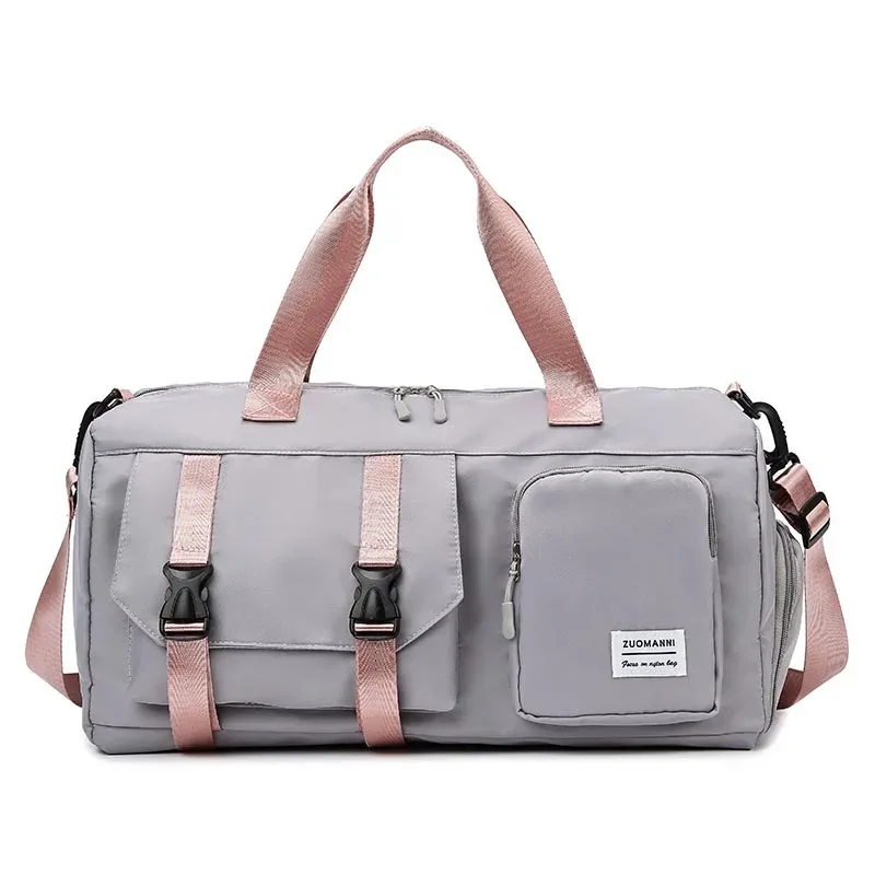 sac de voyage imperméable avec compartiment séparé pour chaussures, sac de sport à compartiments sec/humide, sac bandoulière pour yoga et courts séjours