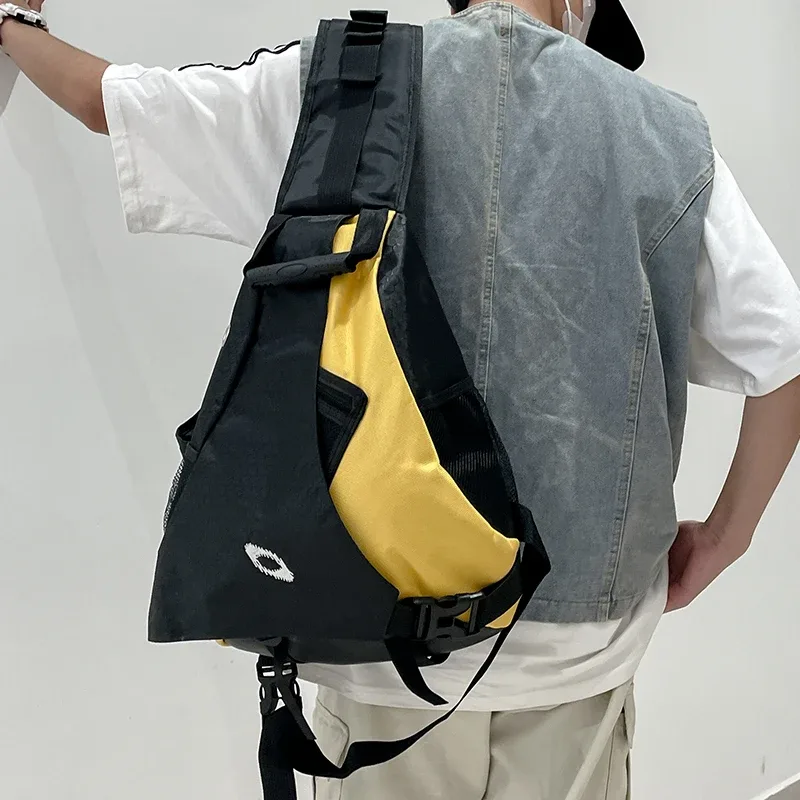 sac de poitrine grande capacité, multi-poches, sac bandoulière, sac de sport de plein air, sac de voyage, sac à dos pour le cyclisme
