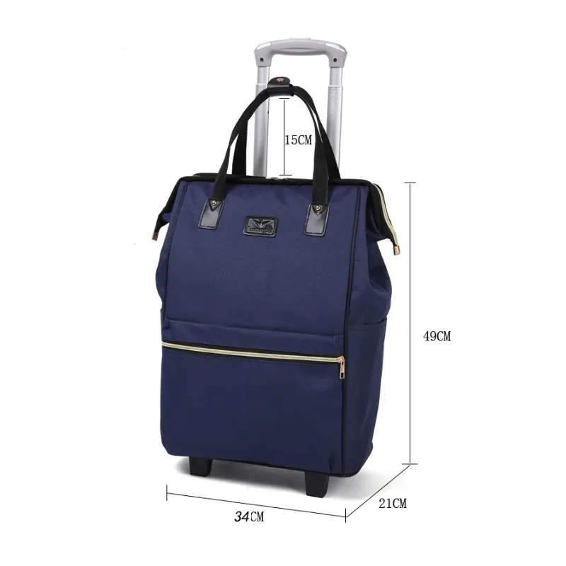 valise de voyage simple et portable de grande capacité pour femmes, sac à roulettes, sac à dos, sac d'embarquement, 2025