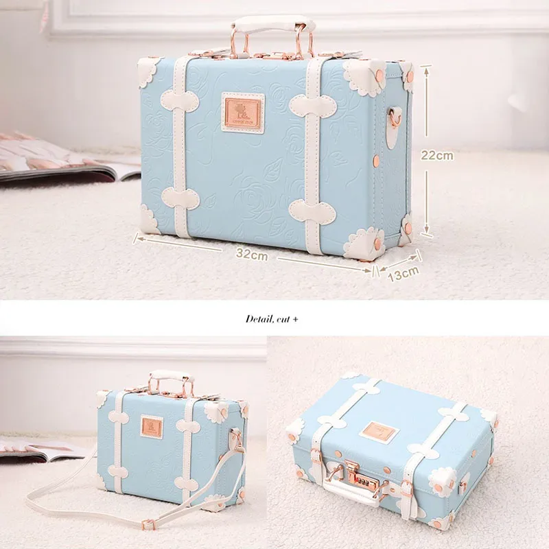 valise vintage en cuir britannique, bagage rétro avec quincaillerie en laiton antique, valises à roulettes, valise trolley
