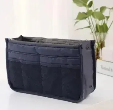 sac de rangement multifonctionnel à double fermeture éclair, grande capacité, pour maquillage et articles de toilette, sac de classification spacieux