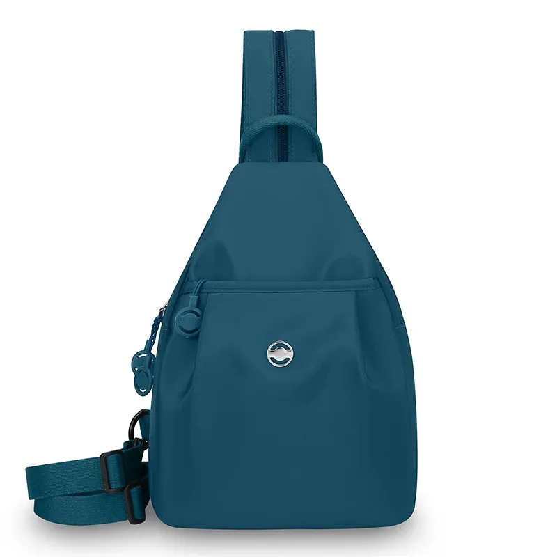 mini sac à dos léger pour femme, sac de poitrine en tissu oxford avec fonction antivol, sac à dos convertible simple, élégant et polyvalent