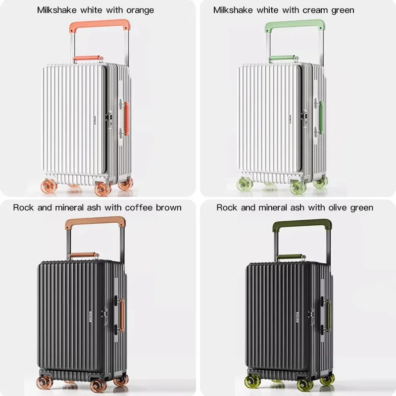 muxing – bagage à roulettes large, ouverture frontale, multifonctionnel pour femmes, petite boîte d'embarquement légère de 20 pouces, valise pour hommes de 24 pouces