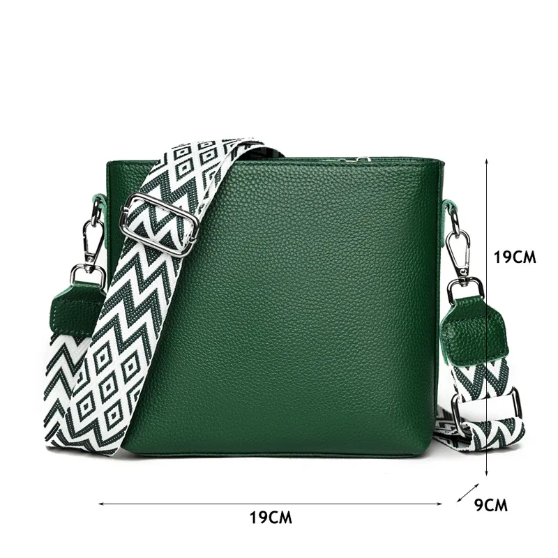 sac à bandoulière en cuir véritable 100% pour femmes, sac à bandoulière à large sangle, sacoche en cuir de vache, petit sac à main et bourse