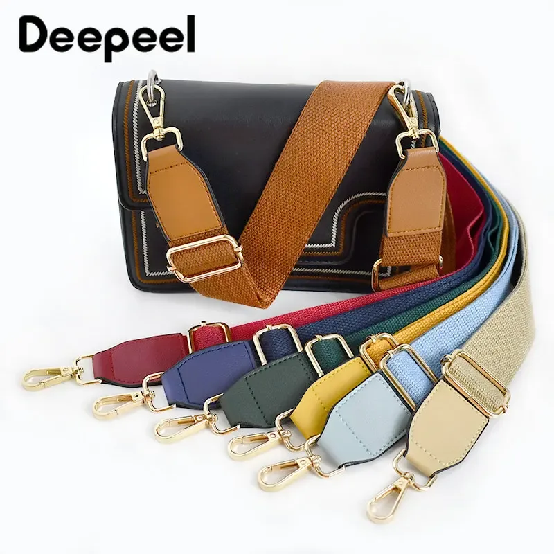 deepeel 3.8cm toile coton sac bandoulière 80-130cm ajuster sangle sac à main bandoulière remplacement sacs sangles accessoire