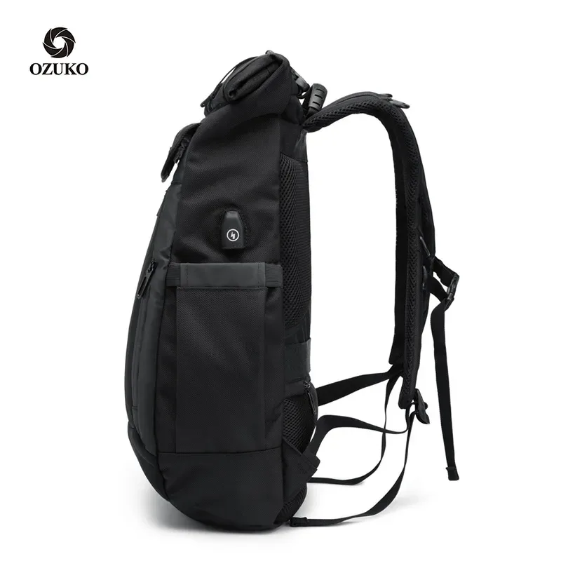 sacs à dos ozuko, sacs à dos de voyage imperméables pour hommes, sacs à dos pour ordinateur portable, sac de voyage oxford hydrofuge, usb mochila