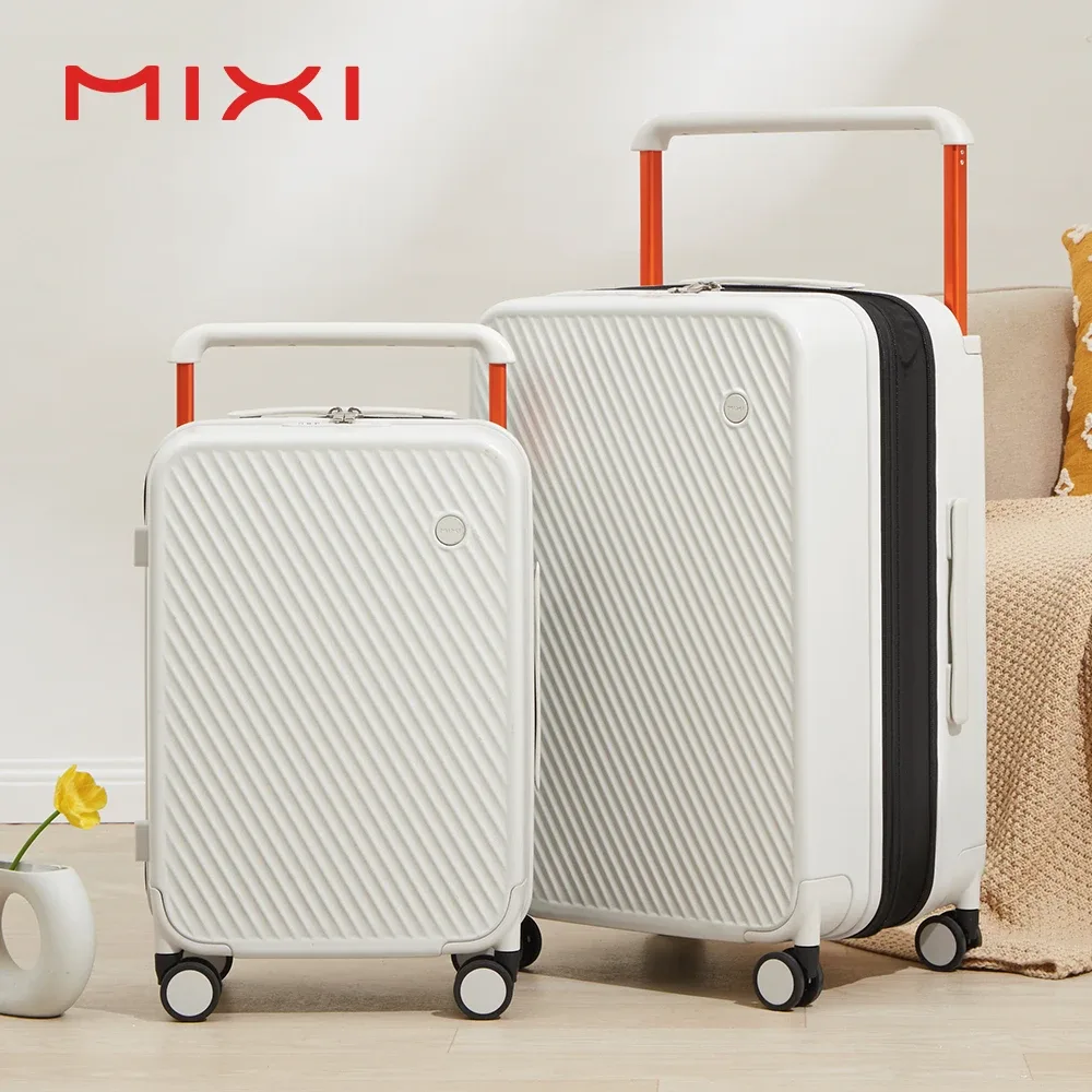 mixi bagage à main extensible léger grande capacité poignée large pc valises de voyage roues à roulettes serrure tsa 20 24 pouces
