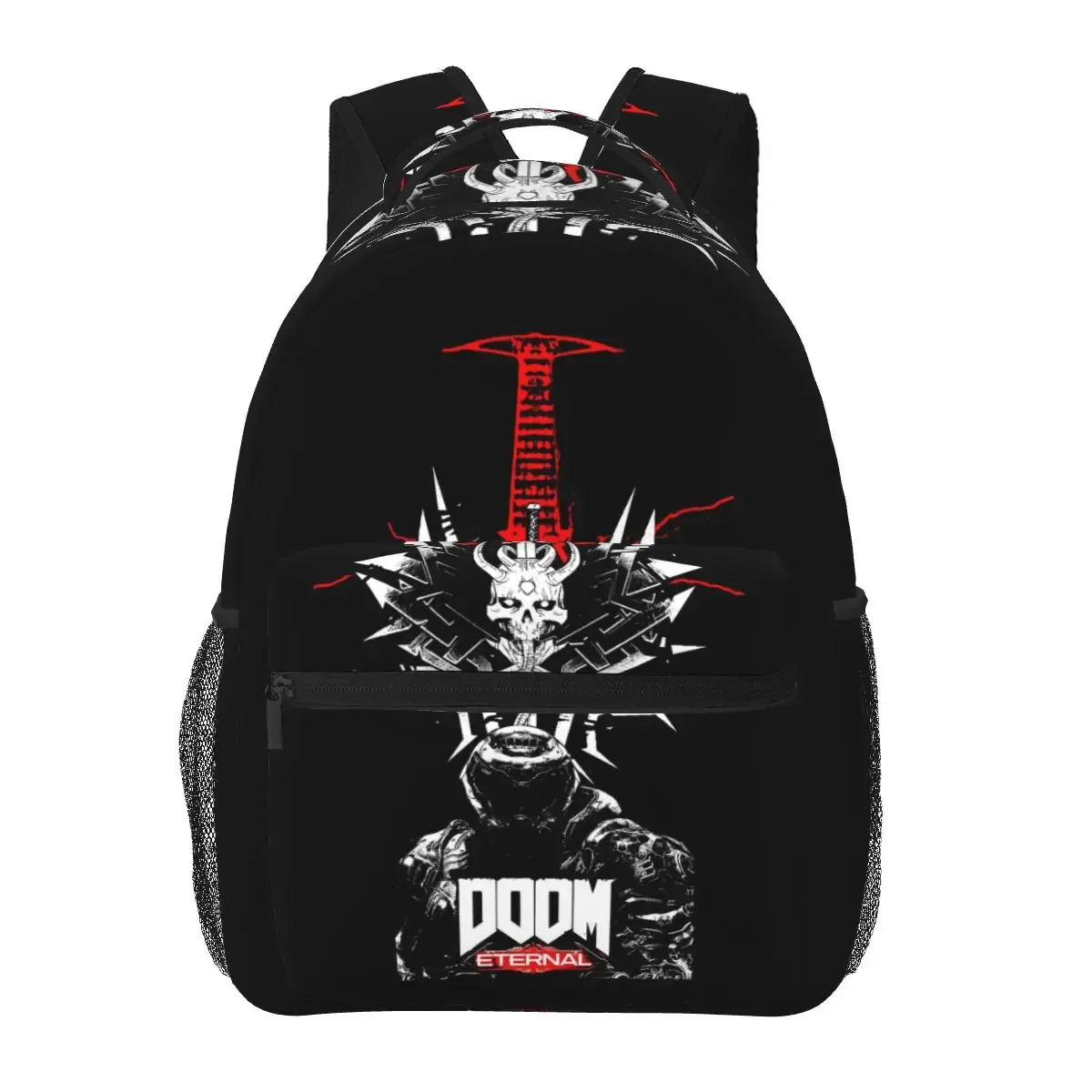 og doom slayer – sac à dos de jeu pour étudiants, sac d'école, sac à dos de randonnée, de voyage, pour garçons et filles, sac à livres à la mode, sacs à bandoulière