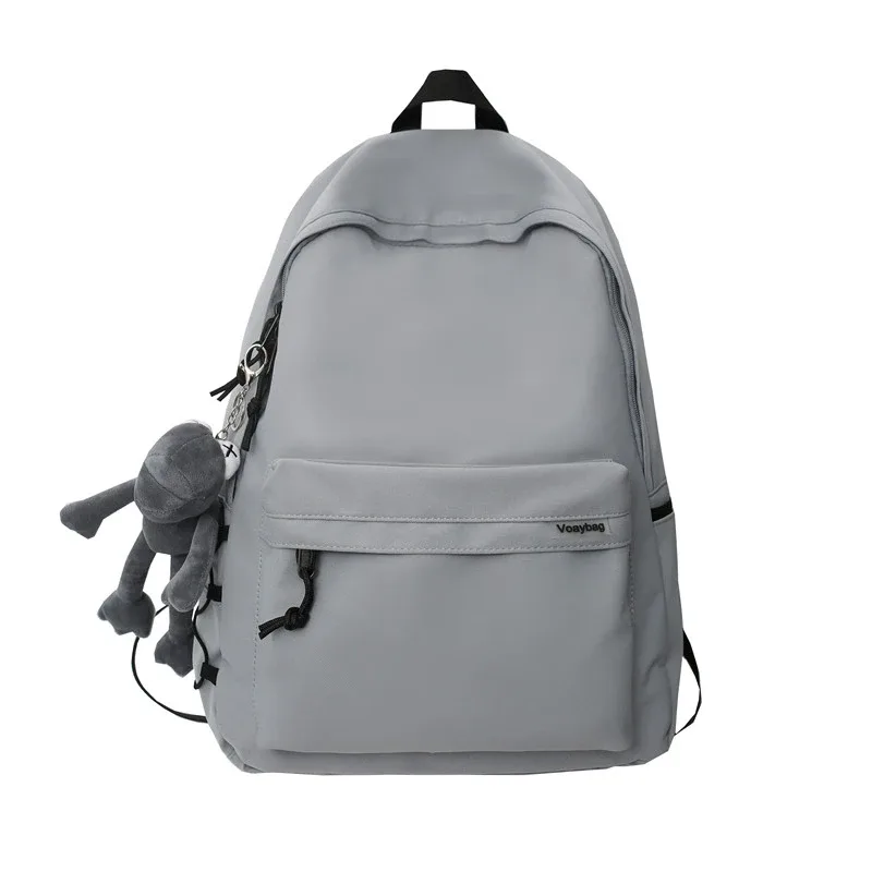 sac à dos pour femmes, couleur unie, grande capacité, décontracté, sac d'école pour étudiants, sac unisexe pour ordinateur portable, nouvelle mode