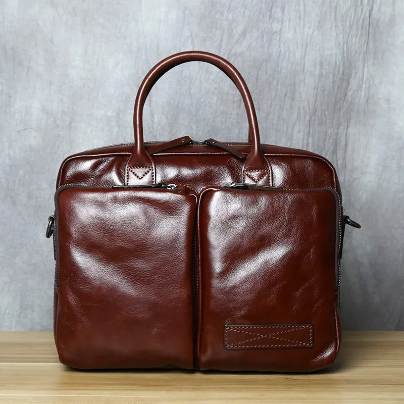 porte-documents en cuir rétro pour hommes, sac à main à couche supérieure en cuir, sacoche à épaule décontractée, sac d'affaires pour ordinateur portable, sac tendance pour hommes, nzpj