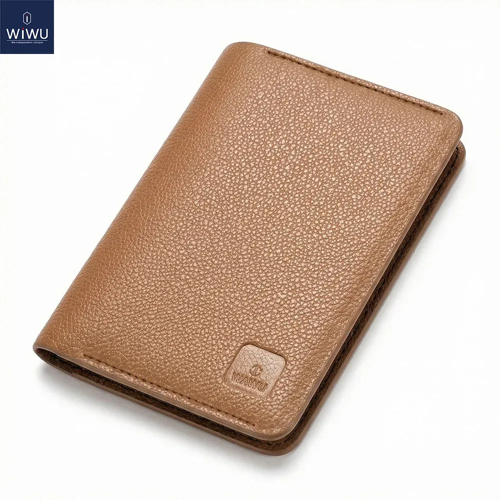 portefeuille passeport wiwu master, étui en cuir pu anti-rfid, pochette de rangement, sac de transport, pochette de transport, doux pour la peau
