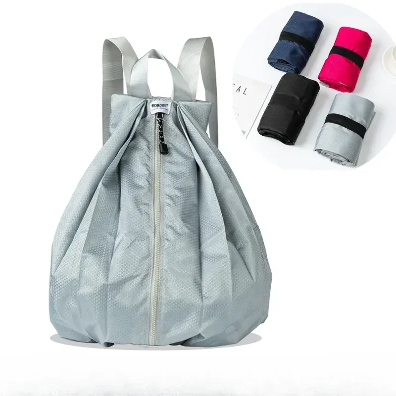 sac de voyage de sport léger et étanche, portable en plein air, pliable, sac d'école, sac à dos de lycée pour femmes