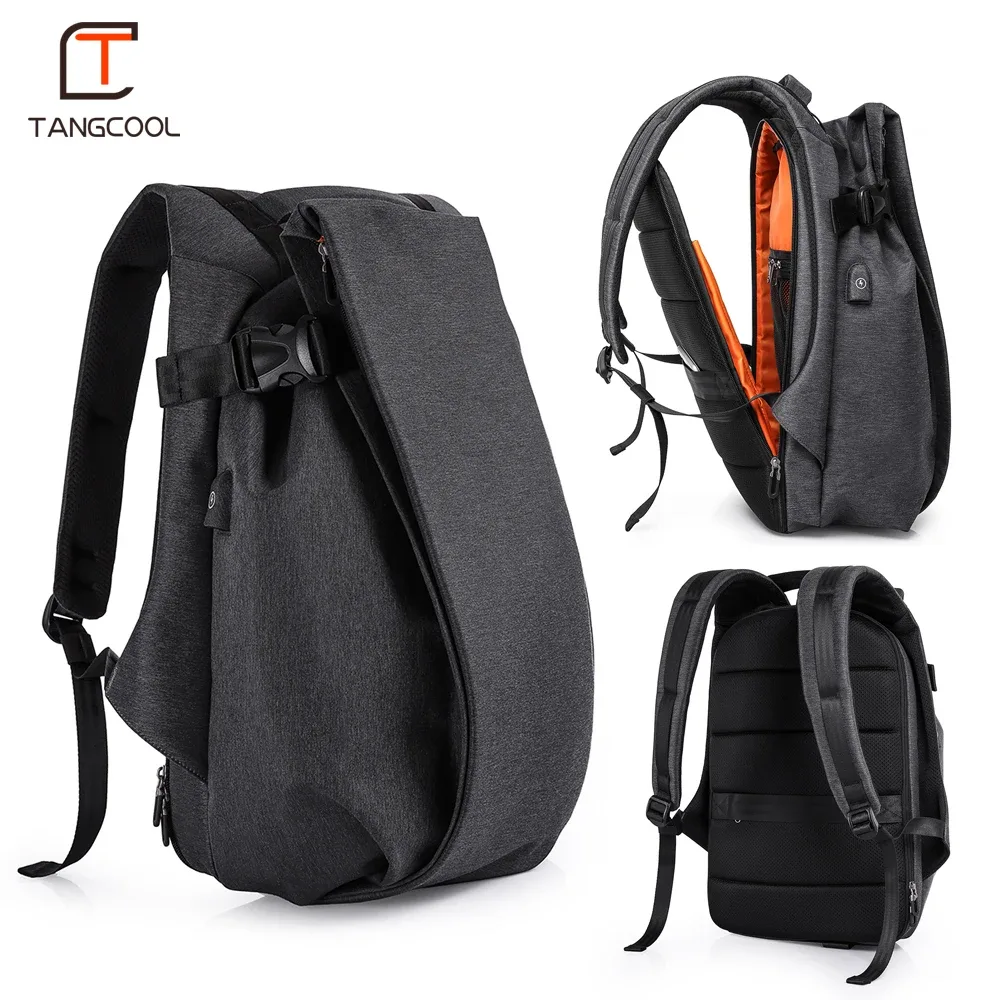 tangcool 2026 nouveau sac à dos pour ordinateur portable homme imperméable 15,6 pouces grande capacité chargement usb pour adolescent étudiant sac d'école