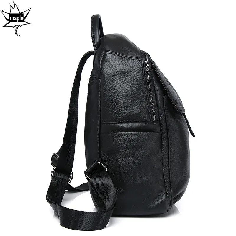 sac à dos de voyage en cuir véritable pour femme, sac à dos d'école pour adolescentes, sac à dos en peau de vache souple, mode classique, nouveau