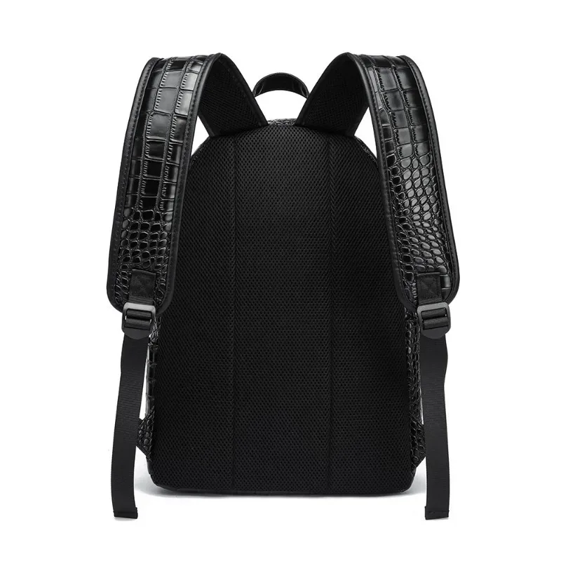 sac à dos de mode hommes de luxe alligator sacs à dos en cuir pu pour hommes sacs pour ordinateur portable grande capacité sacs à dos de voyage cartable d'étudiant