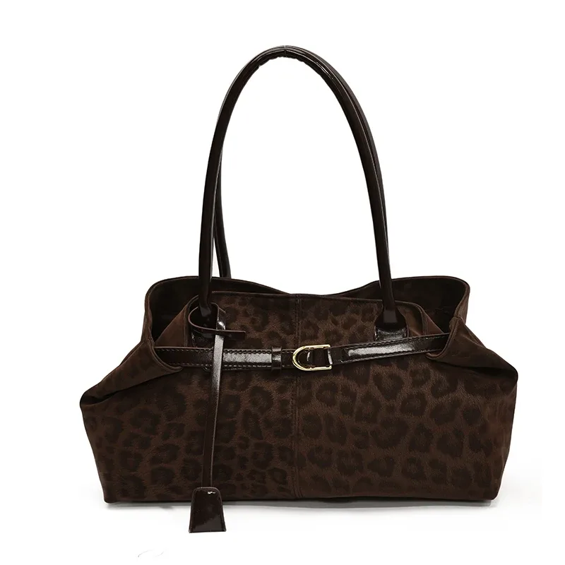 leftside – sacs à bandoulière léopard en cuir pu pour femmes, fourre-tout tendance de marque de luxe de styliste, sacs à main à poignée courte, 2025