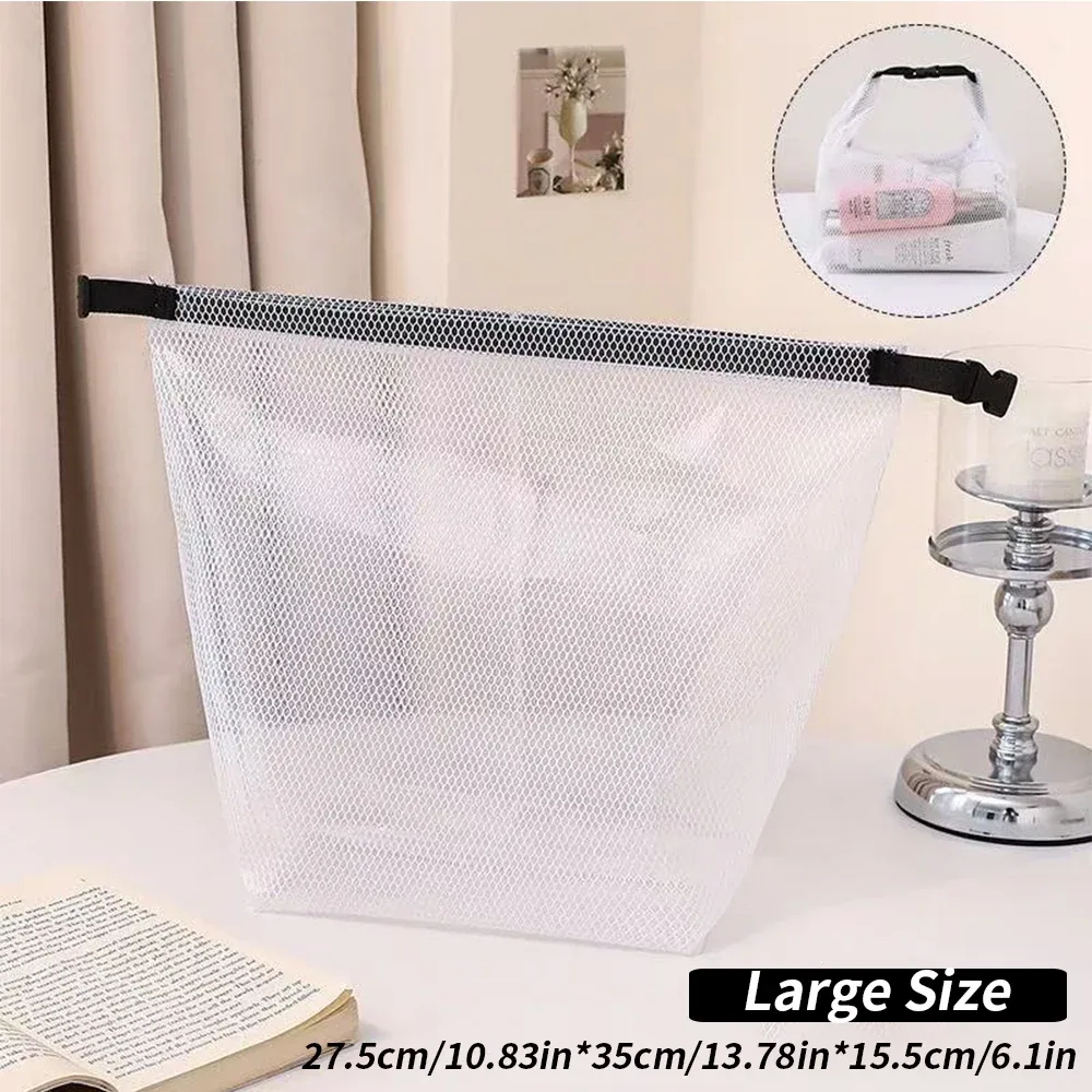 sac de toilette en maille imperméable avec séparation sec-humide, organiseur de voyage grande capacité pour la natation, la gym et les activités de plein air
