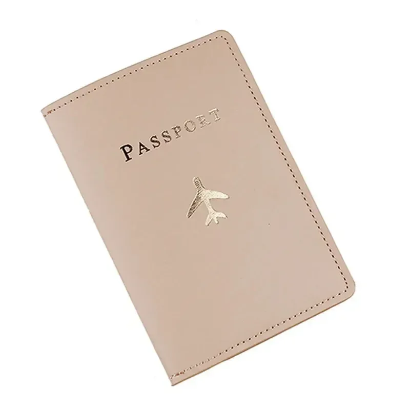 étui de couverture de passeport monochrome pour hommes et femmes, étiquette de bagage, porte-cartes de voyage, étui portefeuille, accessoires de voyage, mode
