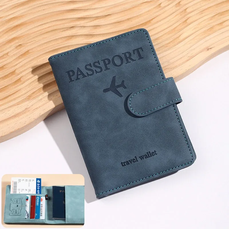 porte-passeport antimagnétique et antivol, étui de voyage, portefeuille pour cartes de crédit, livre de passeport en cuir pour femmes et hommes
