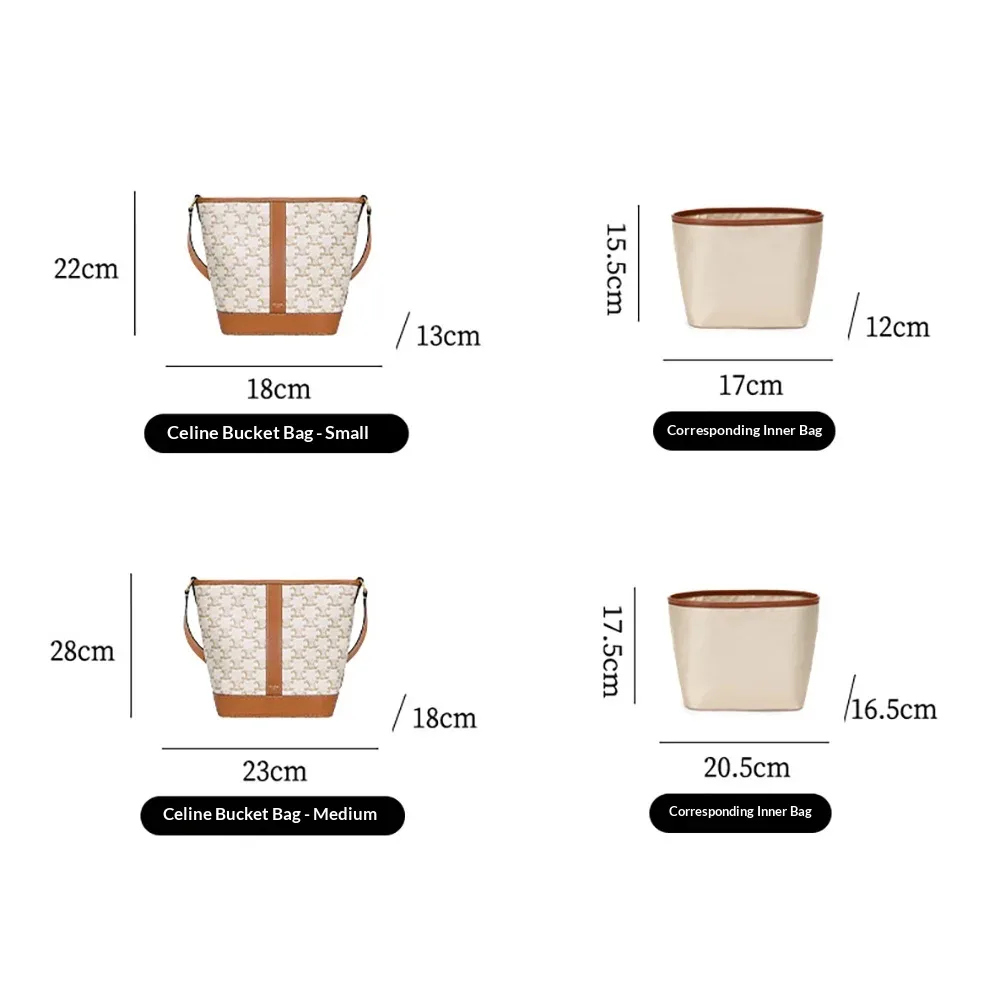 insert organisateur de sac à main léger pour sac en toile celine triomphe, intérieur de sac à main en soie et en nylon pour sacs de luxe