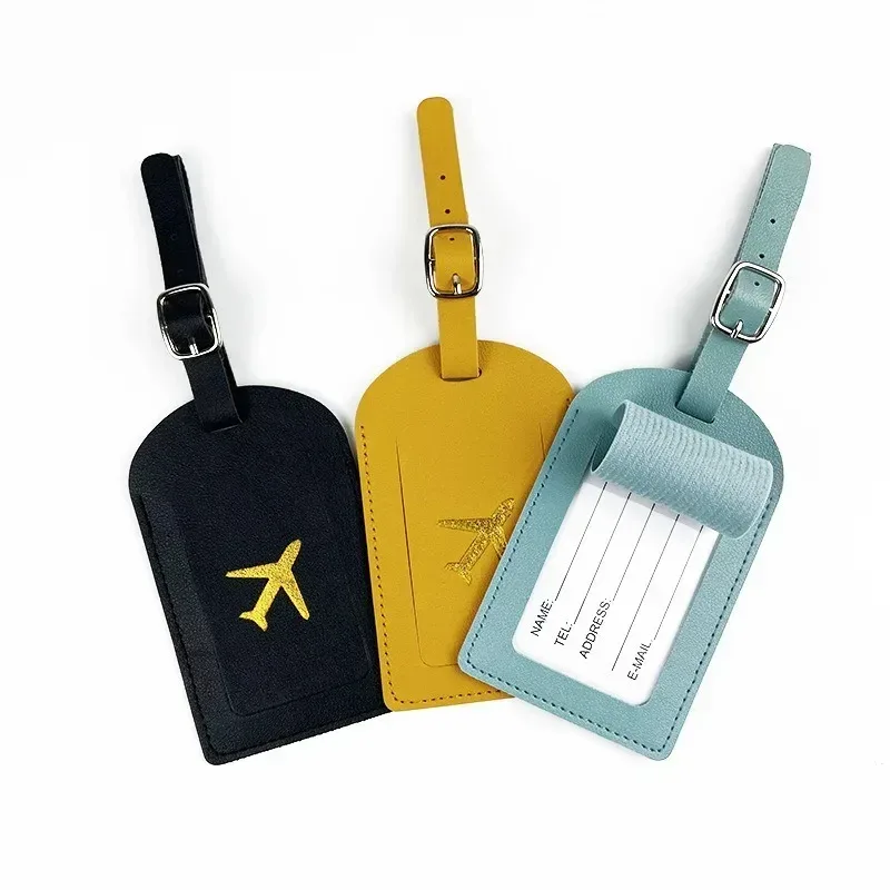 étiquette de bagage professionnelle en cuir estampé, étiquette d'adresse pour valise, étiquette d'identification nominative et d'adresse pour bagage, clip pour étiquette de bagage, accessoires de voyage