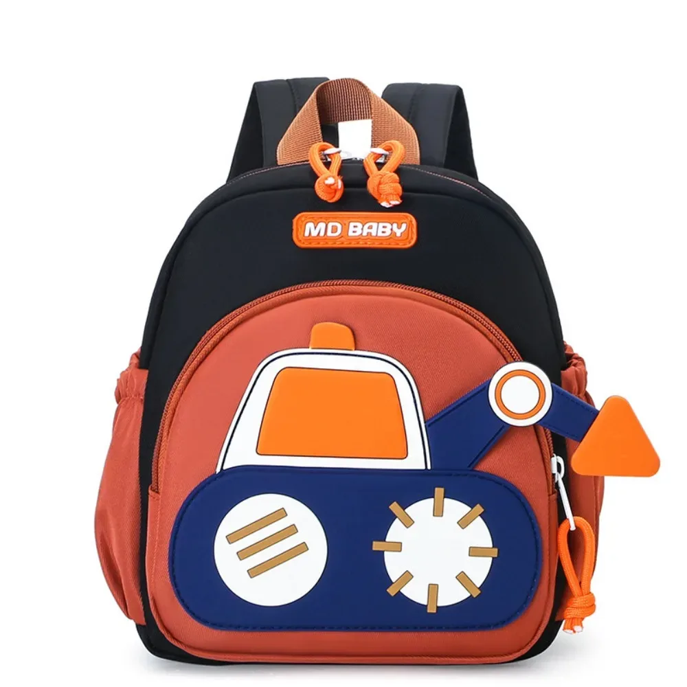 mini sac à dos pour tout-petits garçons, motif excavatrices de dessin animé, résistant à l'eau, pour la maternelle, allège le fardeau, résistant à l'usure