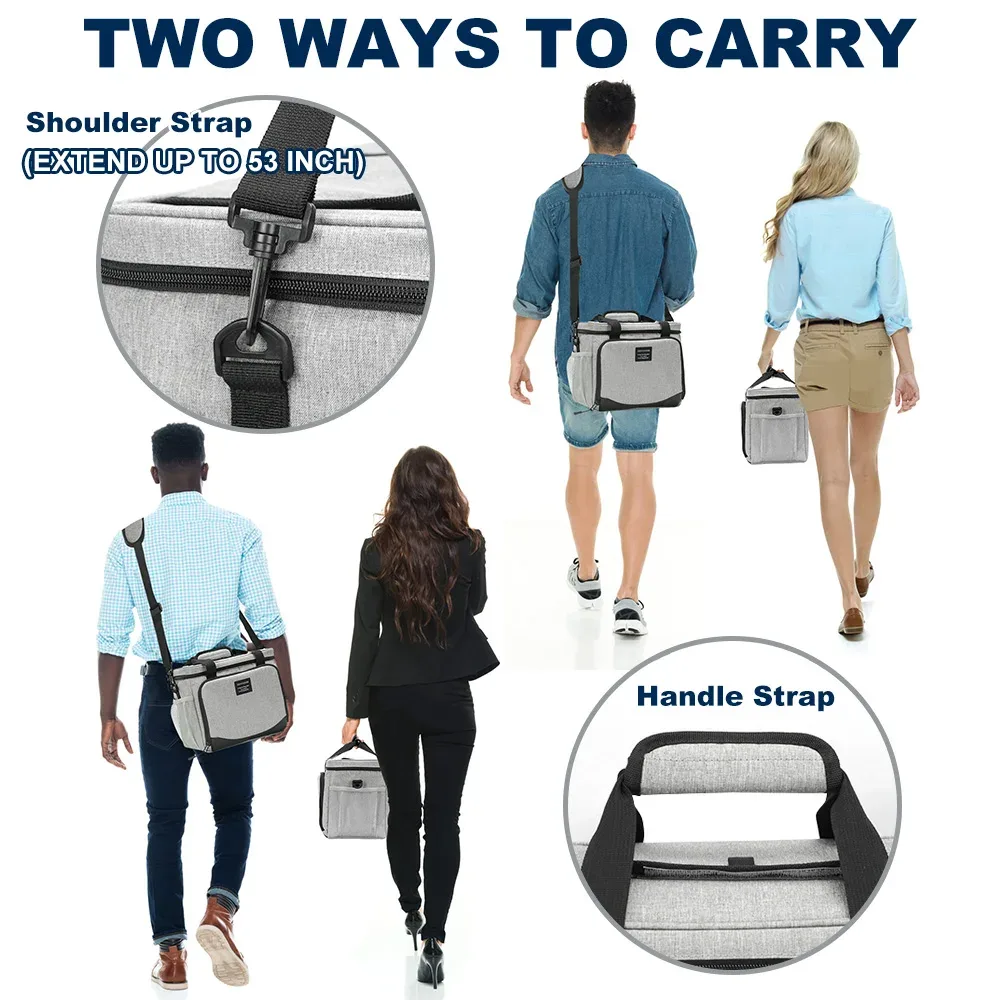 denuoniss 13l sac thermique boîte à déjeuner pour le travail sac de pique-nique voiture bolsa réfrigérateur portable sac isotherme sac à dos alimentaire