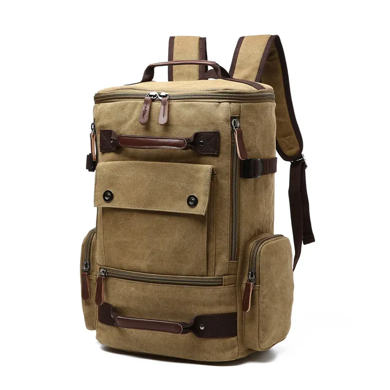 sac à dos pour hommes sac à dos en toile vintage sac d'école sacs de voyage pour hommes sac à dos de grande capacité sac à dos pour ordinateur portable sac de haute qualité