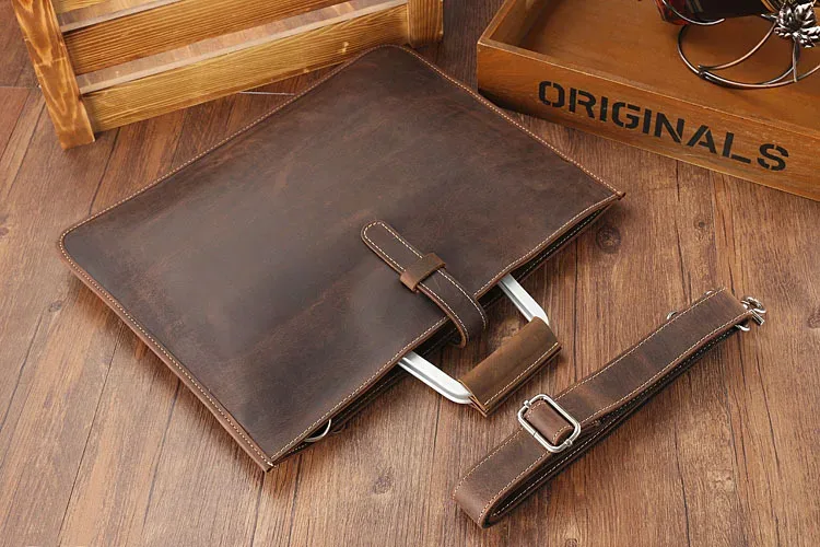 pochette de luxe en cuir de vachette pour hommes, porte-documents a4, portefeuille, couche supérieure, sac d'affaires isub, étui à bombes, haute couture