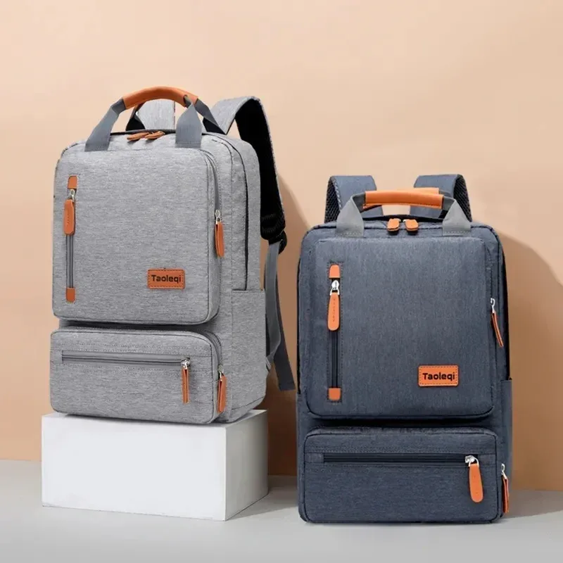 sac à dos d'affaires décontracté pour hommes, léger, pour ordinateur portable de 15 pouces, tissu oxford imperméable, antivol, pour voyage, gris, 2024