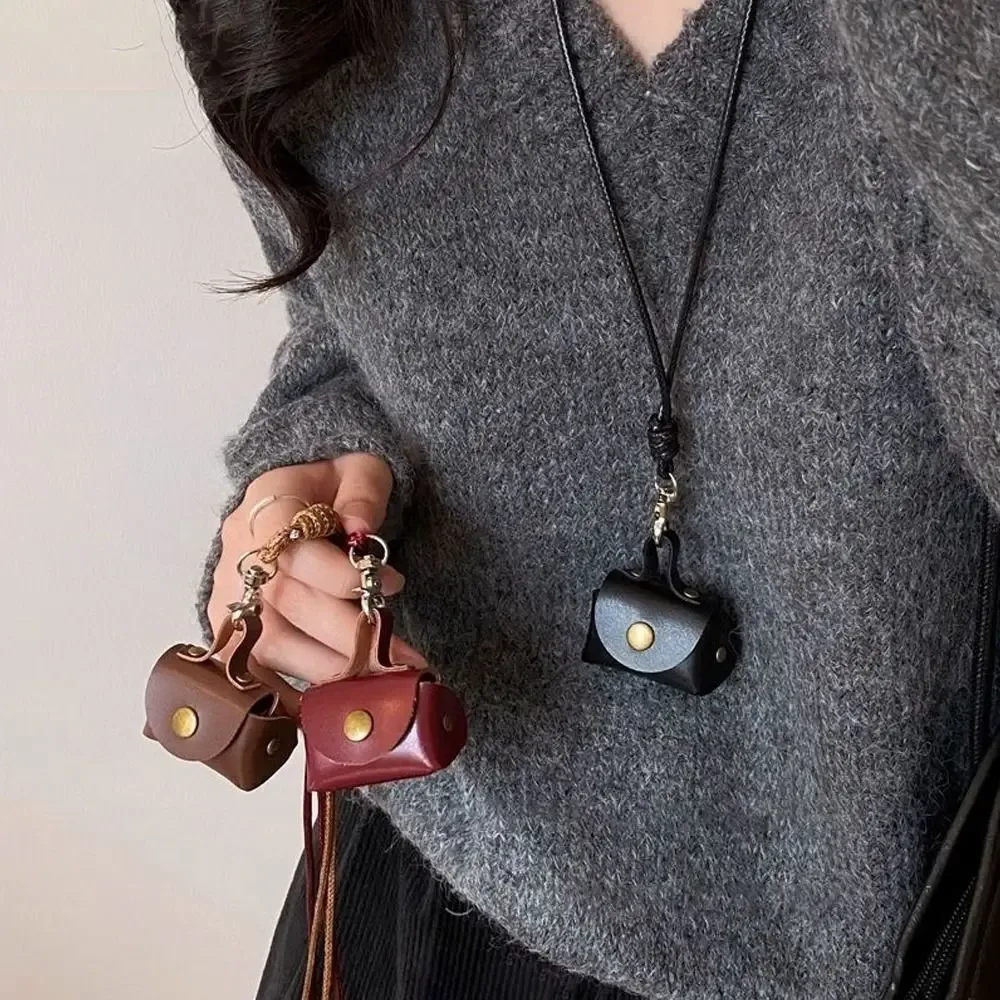porte-monnaie en cuir pu tendance, mini sac de rangement multifonctionnel, petit cadeau décoratif, artisanat diy
