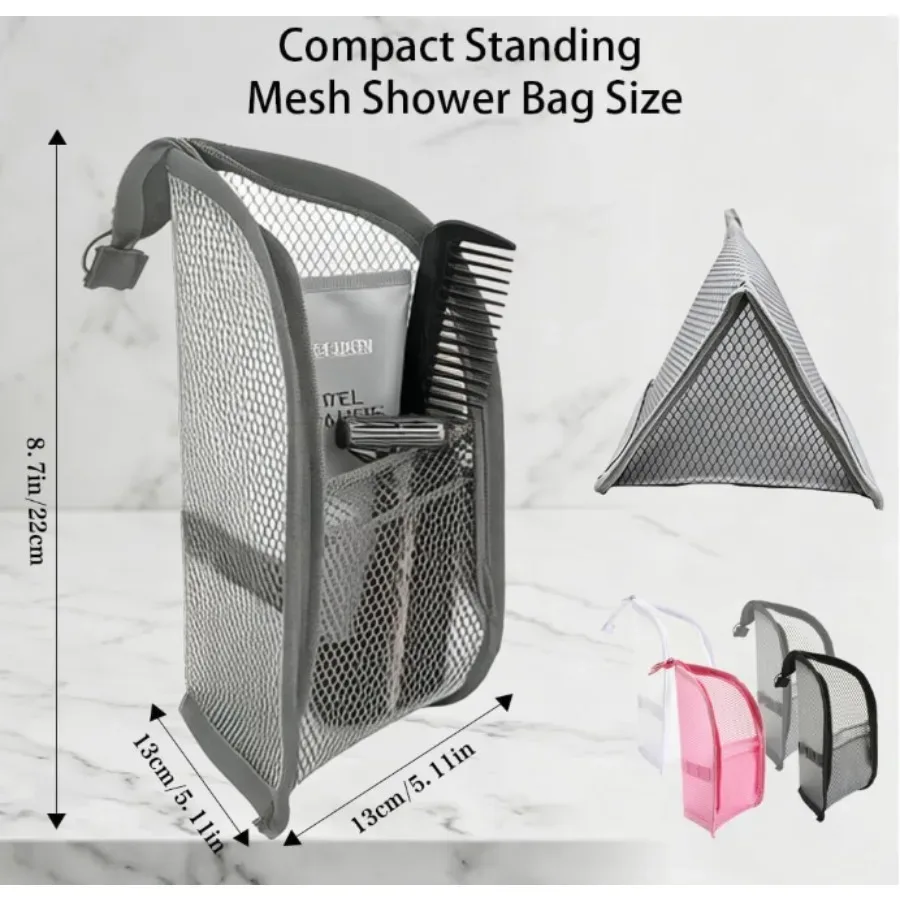 trousse toilette eva imperméable maille pvc classique rose gris blanc noir compartiments vertical organisation hygiene voyage cosmétiques