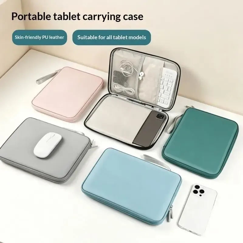 étuis pour tablette de 11/12,9 pouces, sacoche portable pour tablette, pochette de rangement protectrice pour les voyages quotidiens et l'utilisation au bureau