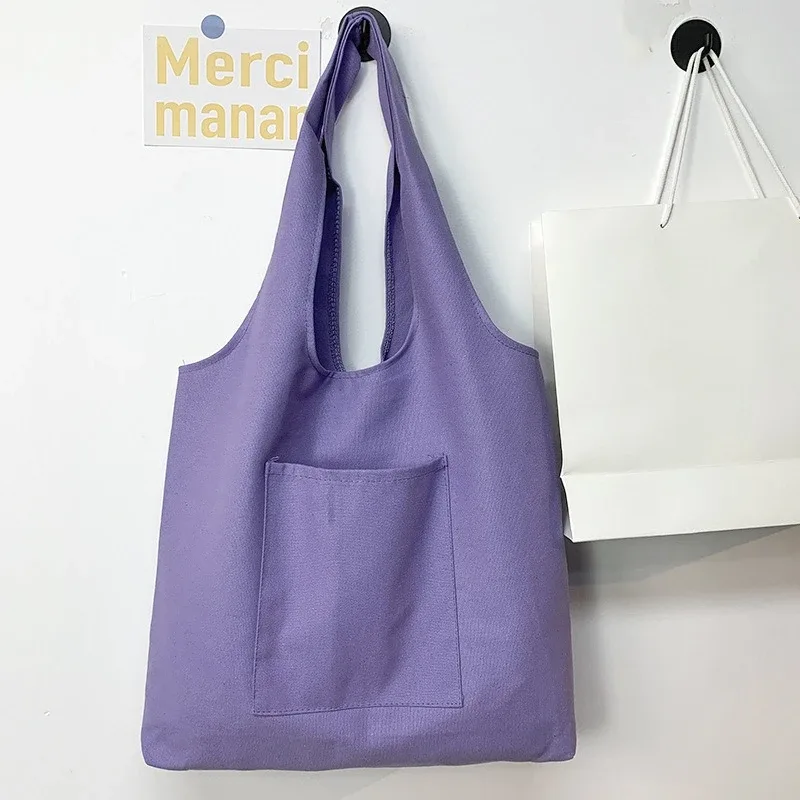 sacs à bandoulière décontractés avec logo personnalisé, sacs de shopping en toile pliables, sacs esthétiques pour femmes, sacs écologiques réutilisables de haute qualité pour femmes