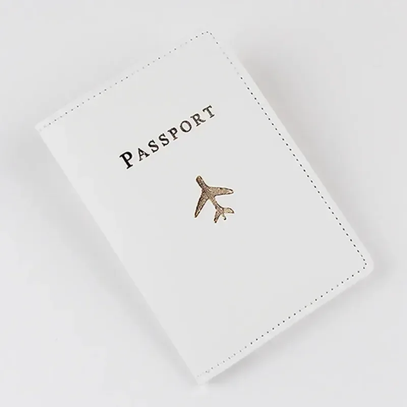 étui de couverture de passeport monochrome pour hommes et femmes, étiquette de bagage, porte-cartes de voyage, étui portefeuille, accessoires de voyage, mode
