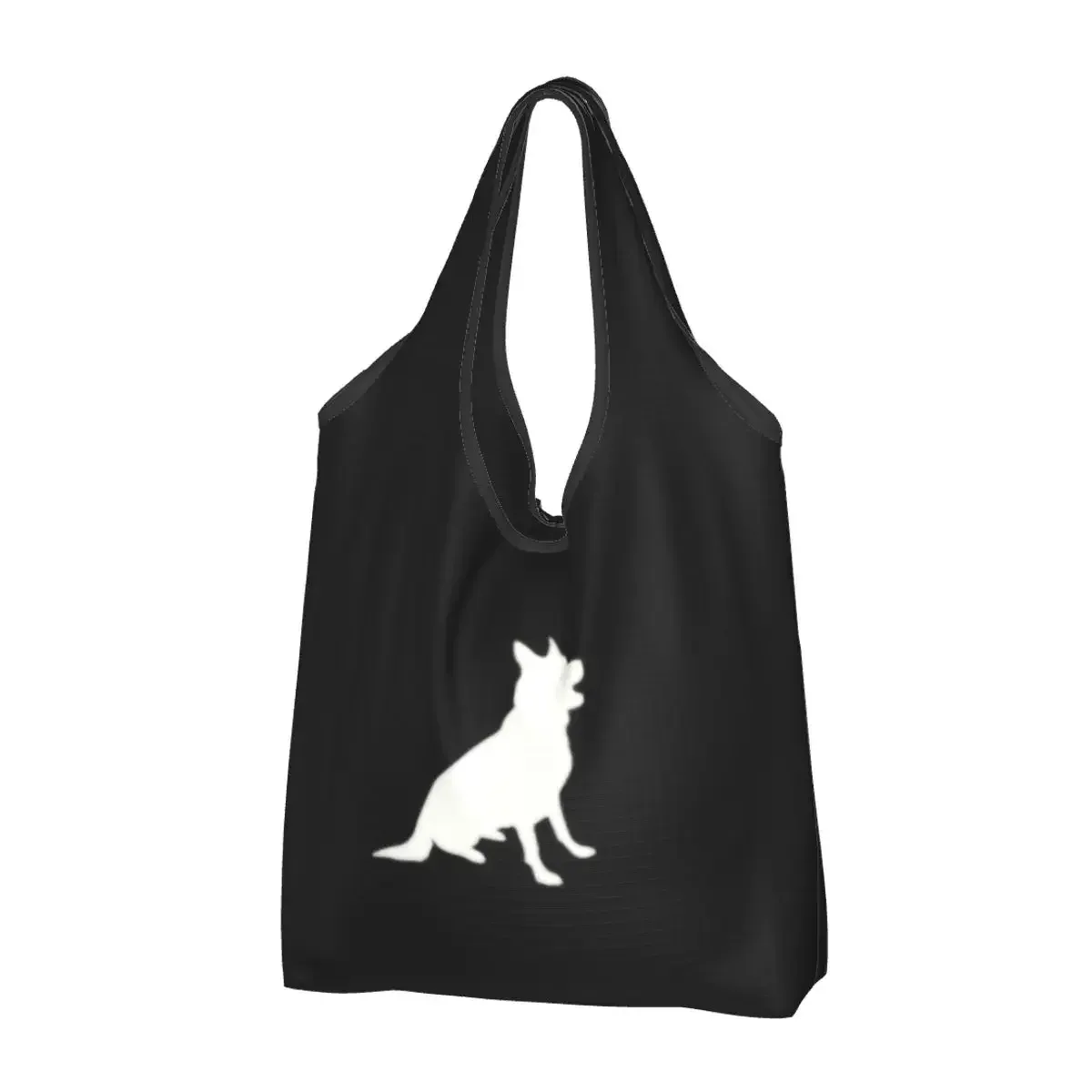 sac fourre-tout réutilisable pour femmes, sacs de courses d'épicerie portables, troupeau de contribuables allemands, sac à provisions pour amoureux des chiens, loup alsacien