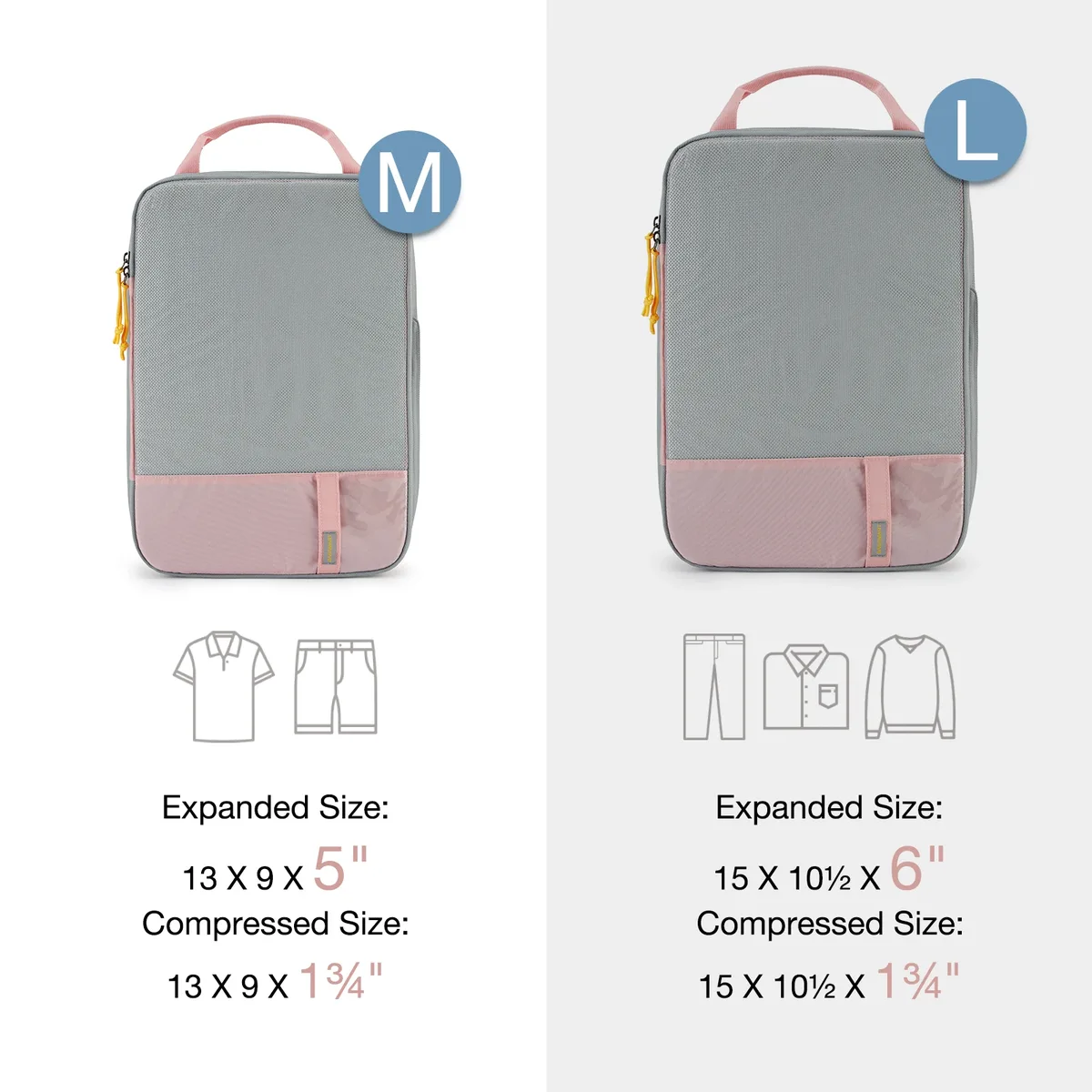 organisateur voyage polyester gris orange compresseur sac chaussures décontracté femmes sets compartiments zippés espacegain usage polyvalent voyages