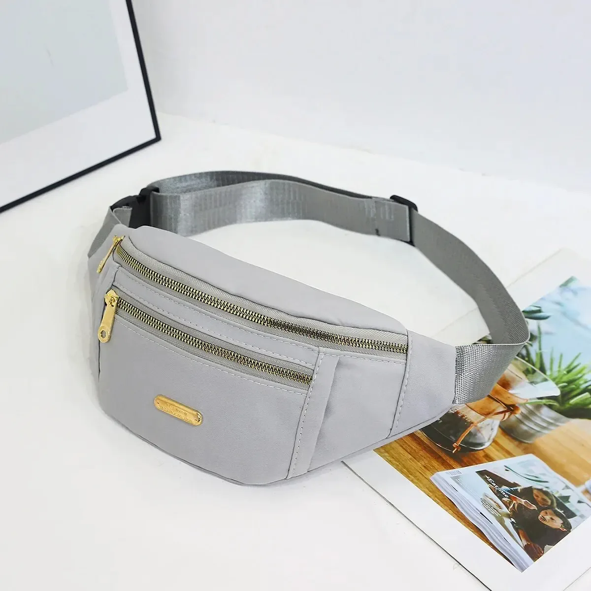 sac de taille de sport pour femmes, sac banane multicouche, essentiels pour téléphone pendant les activités de plein air, sac à bandoulière, sac de poitrine de sport