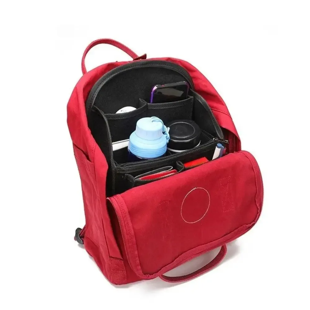 sac à dos en feutre pour organisateur de maquillage, sac de voyage intérieur, sac portable, sacs à cosmétiques adaptés à diverses sacs à dos pour femmes