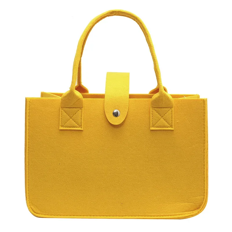 sac fourre-tout en feutre grande capacité couleur bonbon style ins, sac de courses portable à main, idéal pour cadeau de mariage et sac de transport quotidien