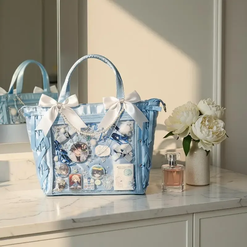 pendentif lolita nœud perle itabag – breloque de sac diy durable et exquise, style kawaii mignon pour bagages, sac à dos et usage quotidien