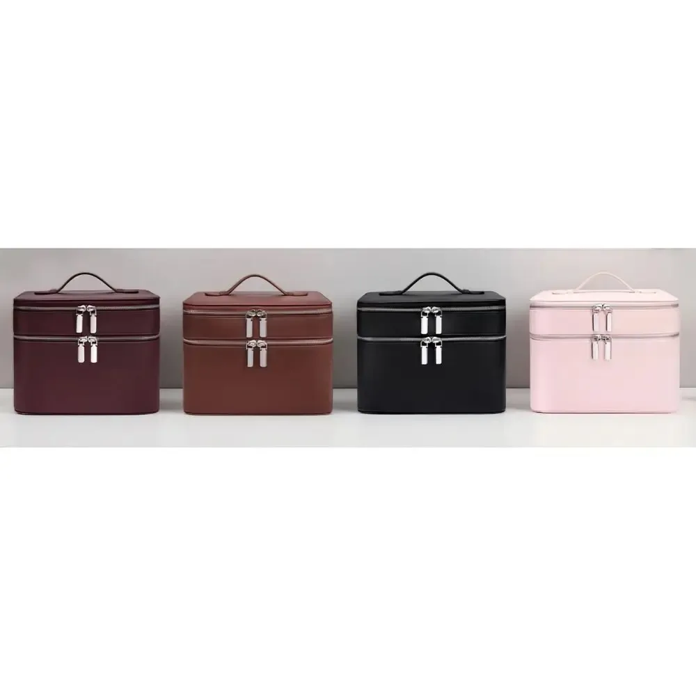 sac de rangement en pu pour cosmétiques, grande capacité, étanche, motif esthétique, sac de voyage