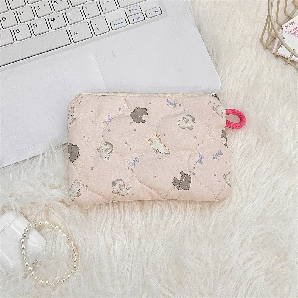 sac de rangement portable de dessin animé mignon pour femmes, petit sac à main de voyage, sac à cosmétiques, sac à main pour rouge à lèvres, carte pour écouteurs, mini portefeuille de maquillage, sac en poudre