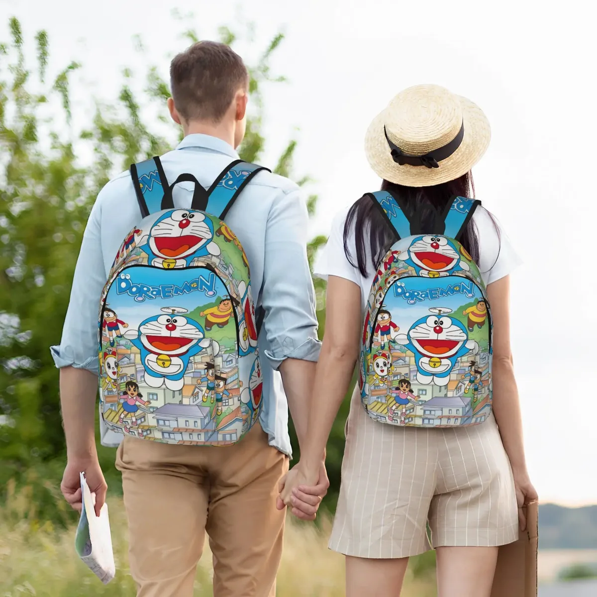 sac à dos doraemons blue cats pour hommes et femmes, sac à dos tendance pour lycée, sac à dos d'affaires, sacs en toile pour ordinateur portable, pour l'extérieur