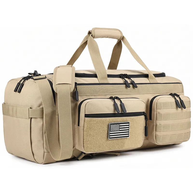 lhi 50l 3 en 1 sac de voyage hommes grands sacs de sport de sport sac à dos militaire tactique avec compartiment à chaussures et poche humide