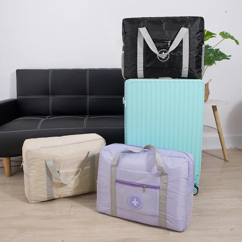 sac de voyage pliable de grande capacité, bagage à main portable pour courte distance, sac de rangement d'attente simple pour la livraison